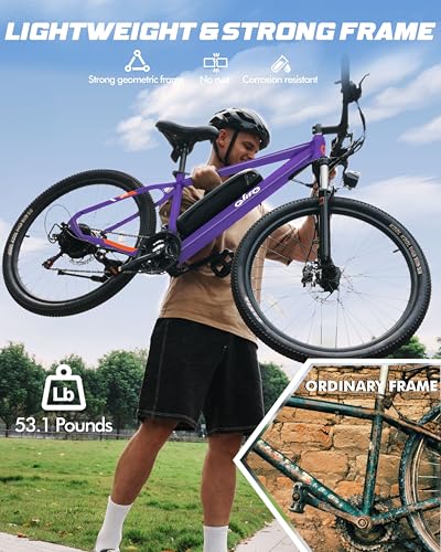 Image of Qlife Electric Bike for Adults /Teens Racer, 20+MPH 21-Speed Peak 1200W Brushless Motor Adult Electric Bicycles, 48V 10.4Ah Removable Battery Mountain Ebike, Up to 55 Miles, 27.5X2.1 Tire E Bike