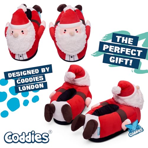 Coddies Santa Slippers | Secret Santa Gift | Funny Holiday Slippers for Men, Women & Kids | 3 Sizes: S, M, L | Gag Gift2