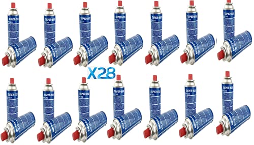 Caja 28 Cartuchos de Gas Super Ego 227g para Camping, hornillo, Quemador, soplete, Estufa poratil etc,