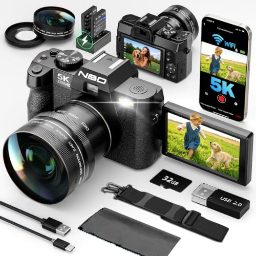 Image of G-Anica 5K 64MP Digital Cameras for Photography with Dual-Lens WiFi