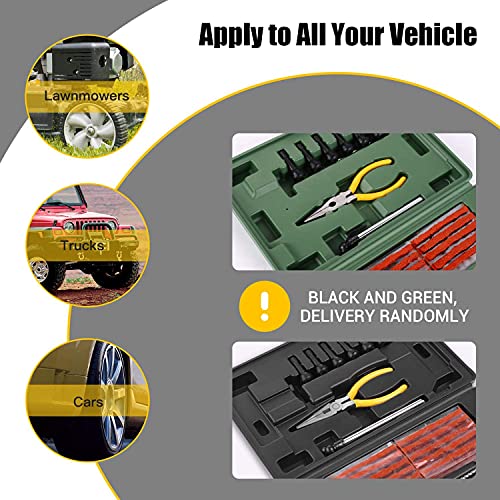 Teccpo Tire Repair Kit, 100Pcs Heavy Duty Tire Plug Kit For Car, Truck, Rv, Atv, Tractor, Trailer, Motorcycle-Universal Tire Repair Tools To Fix Punctures And Plug Flats - Thtc04H #TOP5