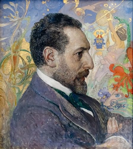 Peinture pour la décoration de la chambre à coucher portrait Carl Larsson toile 60x90