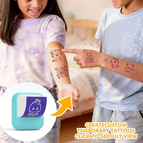 Image of 3-in-1 Tattoo Stencil Printer & Label Maker - Portable Wireless Thermal Inkless Sticker Printer for iOS Android