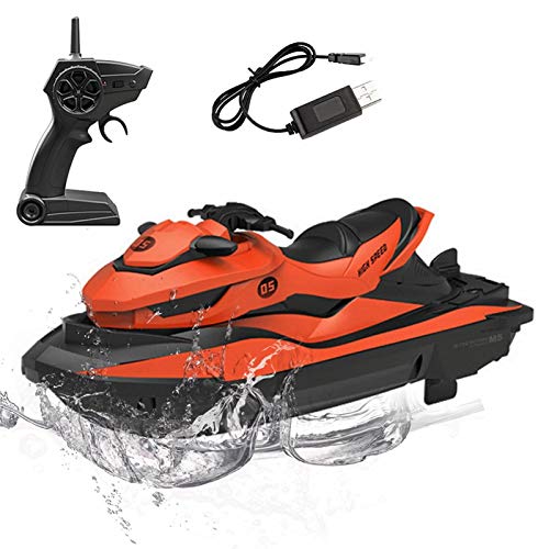 GoolRC RC Motorboot RC Boot Hochgeschwindigkeits-Fernbedienungsboot für Pools Lakes 2,4 GHz Starten Sie automatisch das Hoch- / Niedriggeschwindigkeits-Motorbootspielzeug für Kinder und Erwachsene