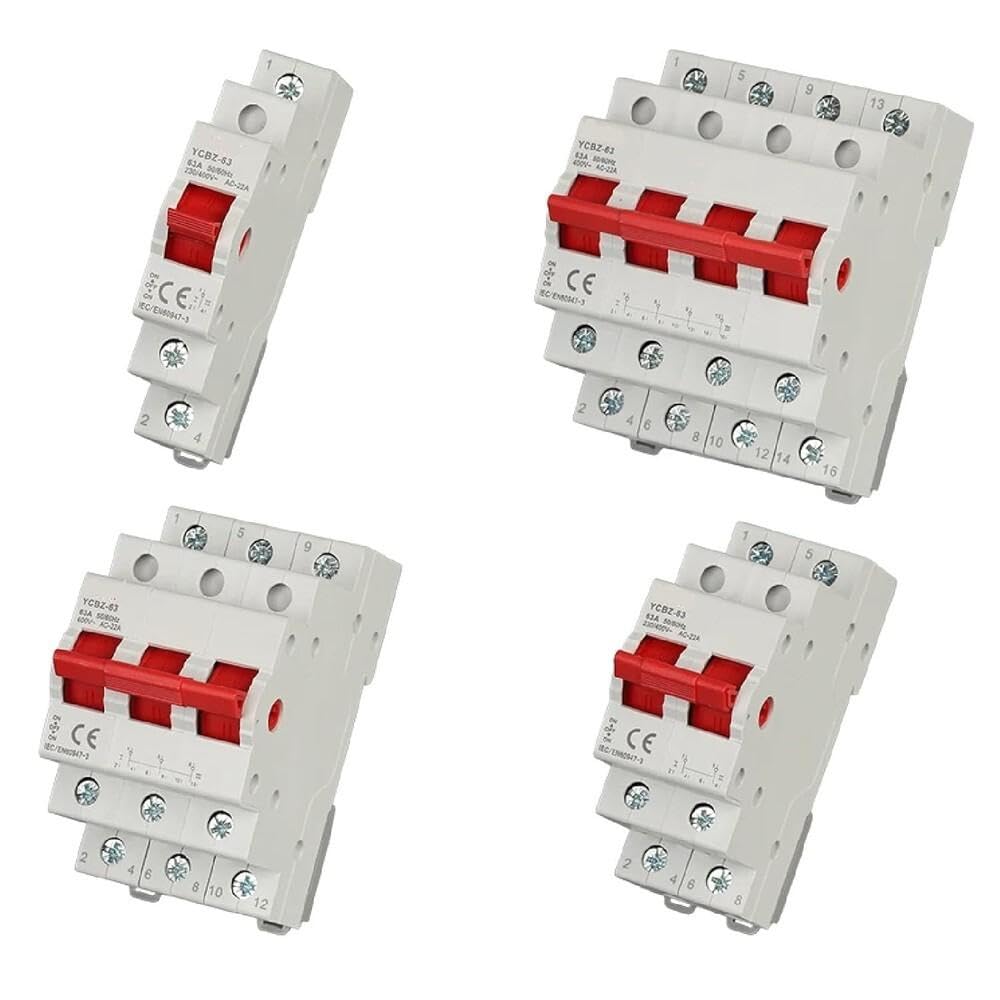 Accessori elettrici Commutatore 2 poli/3 poli 40A/63A 50/60Hz Sezionatore Interruttore automatico di carico Interruttore automatico di sicurezza residenziale(YCBZ-40 40A,3P)