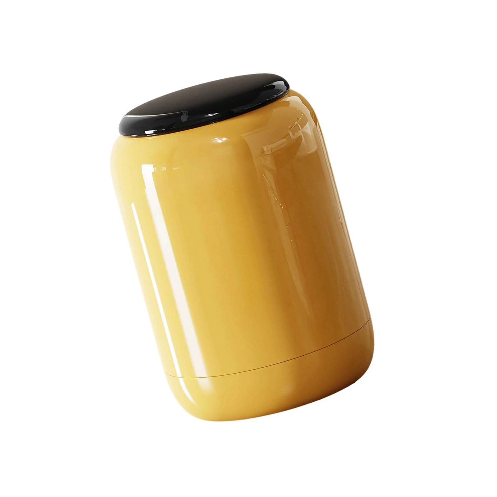 ZEPFJHE Modern Trash Can with Press Lid Desk Waste Bin for Home Offices Desktop Organization Bathroom Countertop Accessories Kitchen Garbage Bin