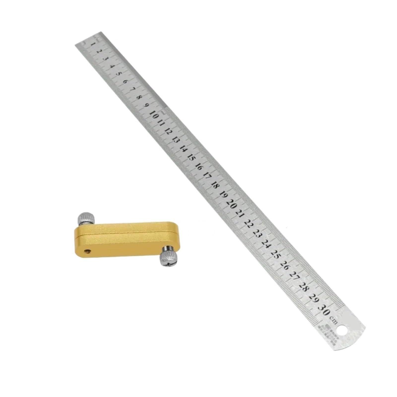 Set Squadra Righello in Acciaio Posizionamento Blocco Arresto carpenteria scriba Linea marcatura Calibro per Righello scriba Lavorazione del Legno Strumento di misurazione