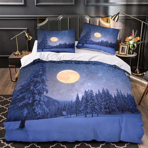 Housse de Couette Chat d'hiver à Fermeture Éclair Ultra Douce