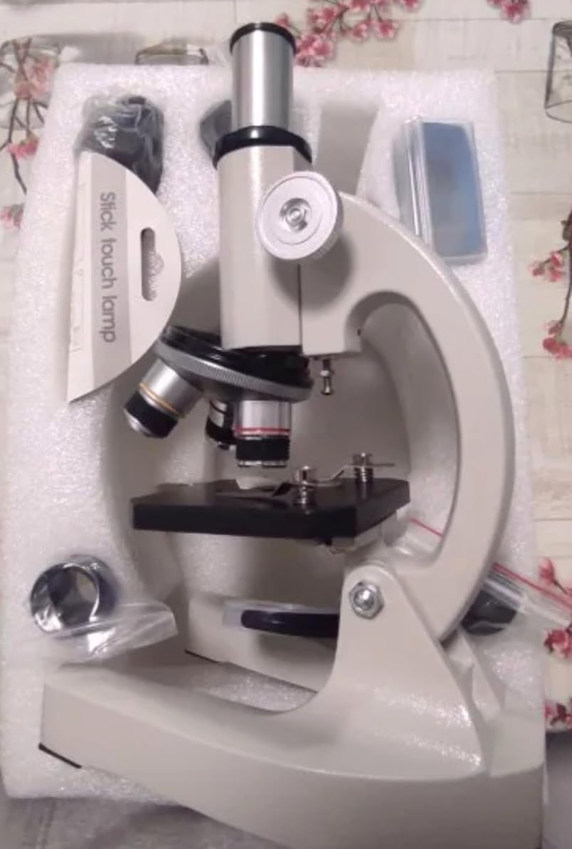 64X-2400X Monocular Optical Microscope Elementary School Children Science Experimental Biology Microscope Digital Microscope Metal Body