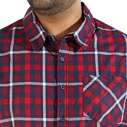 Image of CAHOOT Instafab Plus Men's Button Up Regular Fit Shirt for Casual Wear | Modern Clothing Shirt Crafted with Regular Sleeve, Comfort Fit & High-Performance for Everyday Wear