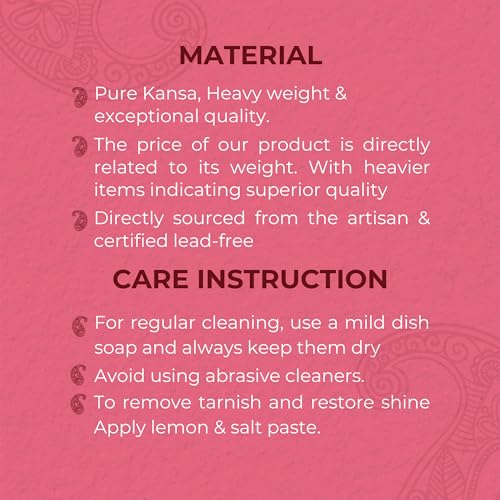Image of Ambi Home Handmade Artisanal Pure Kansa Ghee Pot with Spoon | 100% Ayurvedic Metal Storage Jar with Lid | 200 ml Capacity | Traditional Artisanal Design | Golden Finish