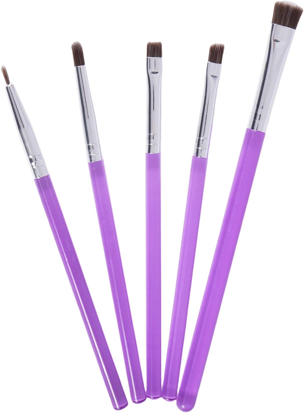 5-Piece Decorating Brush Set - Food Safe Decorating Brushes for Dusting Edible Glitter and Painting with Edible Color on Treats Kitchen Utensil Bakery Tools (5, Purple)
