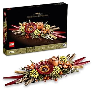 LEGO Icons Dried Flower Centerpiece Building Set – Artificial Flowers for Dinner Table Centerpieces, Adults Ages 18+ – Floral Home Decor – 10314