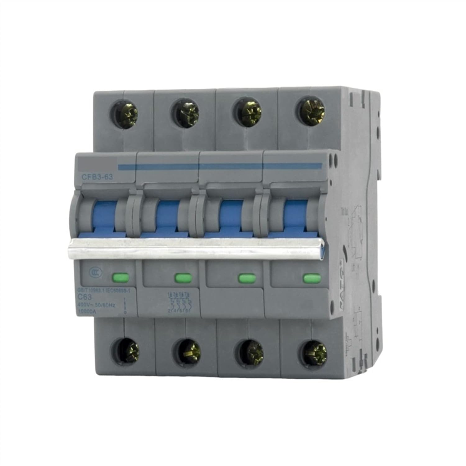 Disyuntor MCB AC 4P 230V 10KA interruptor automático de riel DIN para cuadros eléctricos