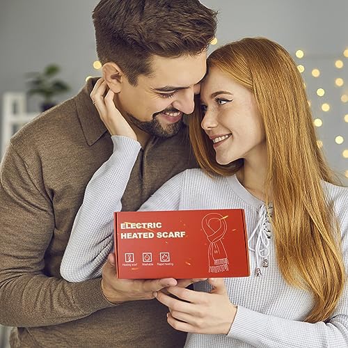vapesoon Modischer und warmer Unisex-Heizschal mit 6000mAh Batterie - Ideal zum Spazierengehen, Campen, Arbeiten, Thanksgiving, Weihnachten und mehr (Schwarz)