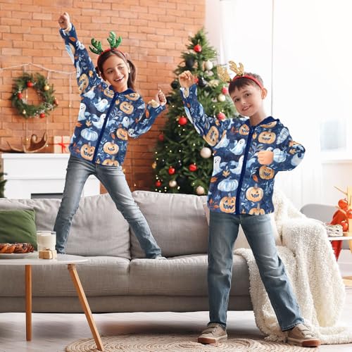 CHIFIGNO Boys Zip up Hoodie Boys Hoodies with Pockets Printed Fleece Jacket for Toddler and Kids4