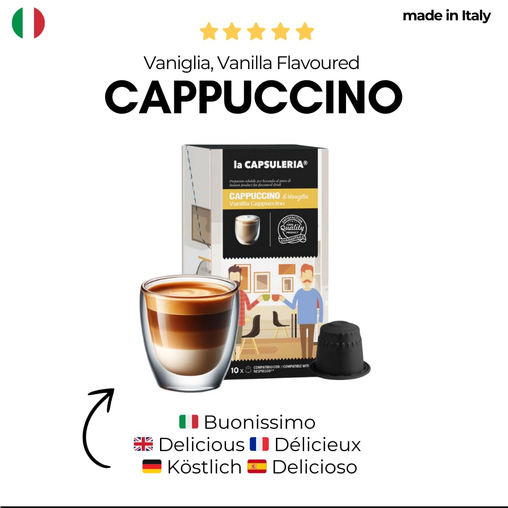 La Capsuleria - CAPPUCCINO Z WANILIA (240 Kapsułek) kompatybilne z Nespresso
