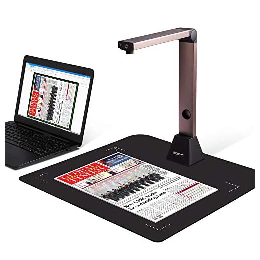 Document Camera iOCHOW S1, High Definition Portable Scanner, Capture Size A3, Multi-Language OCR, English Article Recognition, USB, SDK & Twain for Office and Education Presentation