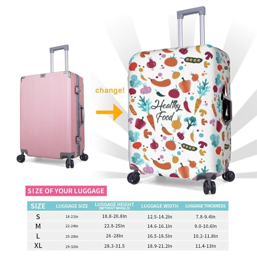Housse de protection valise voyage polyester lavable blanche Medium M - 5