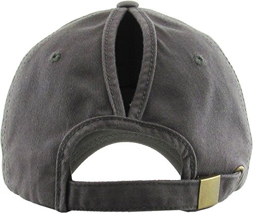 Image of Classic Plain Ponytail Messy High Bun Headwear Adjustable Cotton Trucker Mesh Glitter Hat Baseball Cap