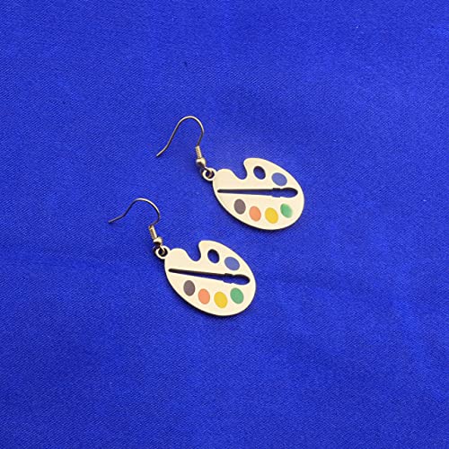 Buy Painter Earrings Artist Paint Palette Earrings Artist Paint Brush