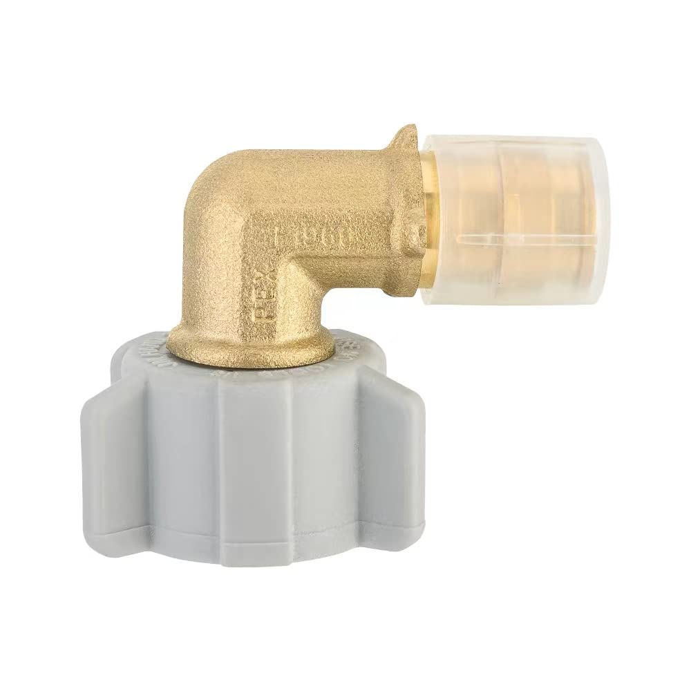 Paquete de 10 accesorios de latón de expansión EFIELD Pex-A de flujo completo de 1/2 pulgada Pex x 1/2 pulgada, codo giratorio NPT hembra, certificado ASTM F1960 UPC