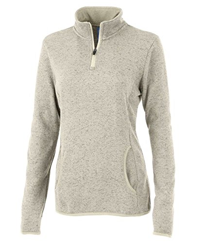 Image of Charles River Apparel womens Heathered Fleece Pullover