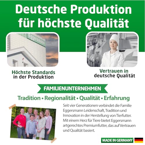Eggersmann Mein Pferdefutter EMH Heu Cubes 20 kg - Raufutter aus sonnengetrocknetem Heu ideal als kompletter Heuersatz für Pferde & Ponys - Pferdefutter ideal bei Zahnproblemen - Deutsche Herstellung