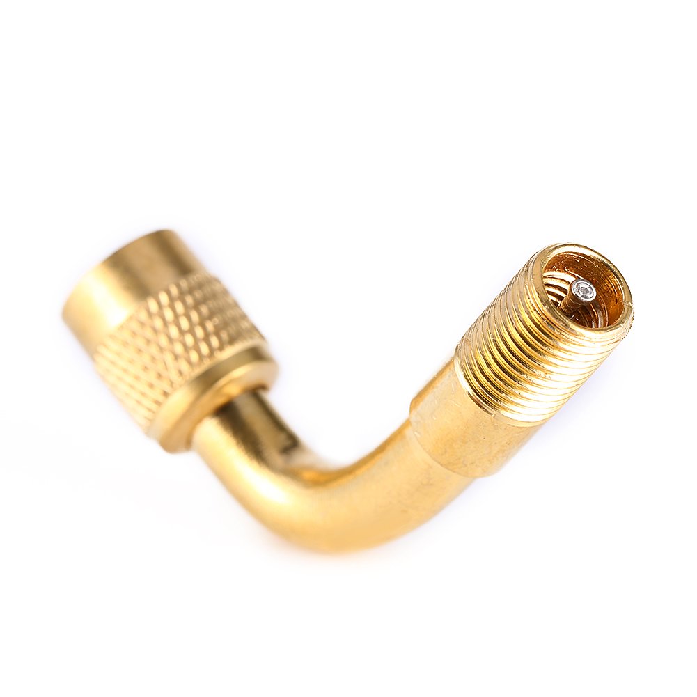 Zawór Pneu Rallonge, Qiilu Prolongateur Zawór Kątowy 90 Degrés Przedłużenie Zaworu Opony Adapter Moteur Vélo Voiture Camion Auto