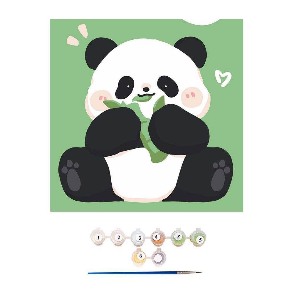 Amazon.co.jp: パンダ 数字油絵 数字キットによる絵画 超かわいい 動物