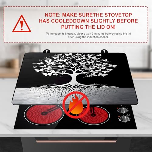 Image of Tree of Life Stove Top Cover Retro Flower Gas Stove Top Cover for Home Decoration Kitchen Pad Non-Stick Washable Cooktop Covers Countertop Protector Keep Stove Clean 28 inchx20 inch