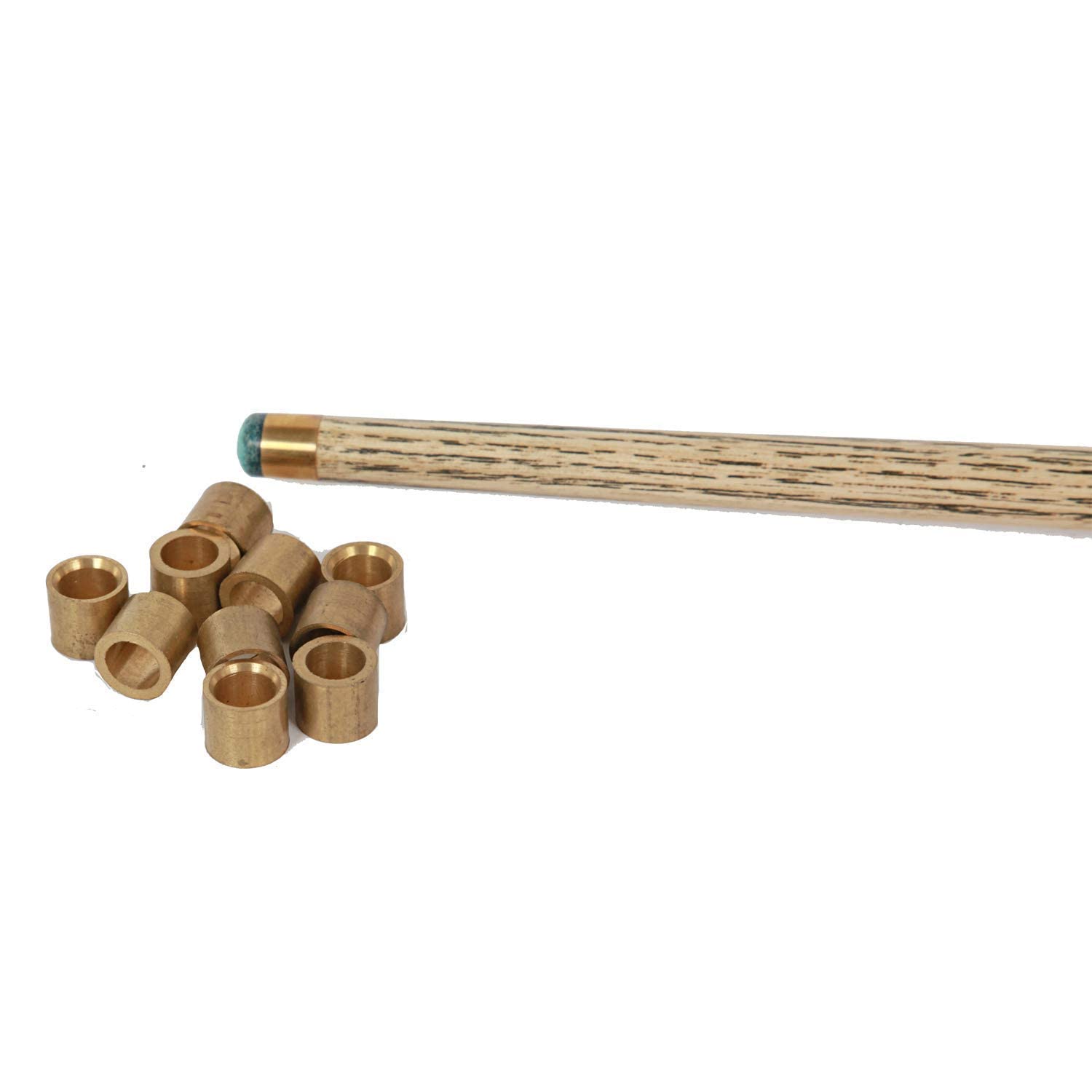 JBB Billiards Brass Snooker or Pool Cue Tip Ferrules -10 Pieces