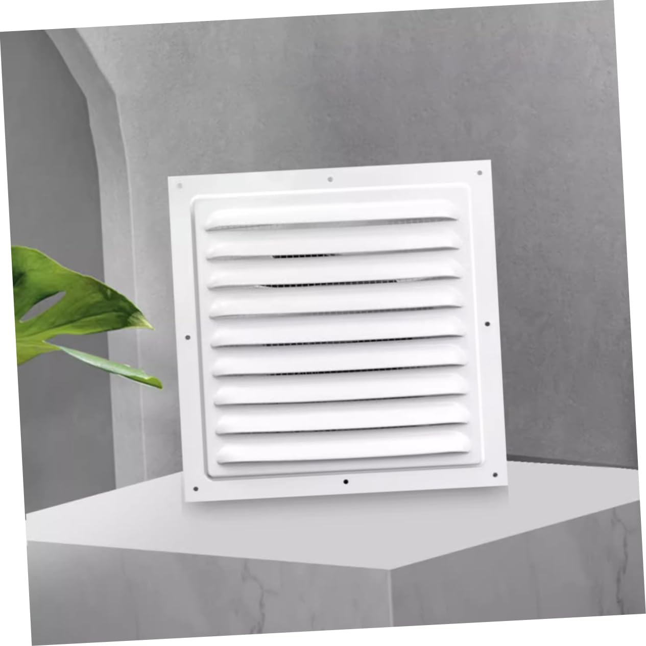 Griglia di Ventilazione a Lamelle Quadrata in Lega di Alluminio Bianca 2 | Quadri Elettrici e Involucri, Design Robusto Protezione Intemperie, Flusso D'aria Elevato