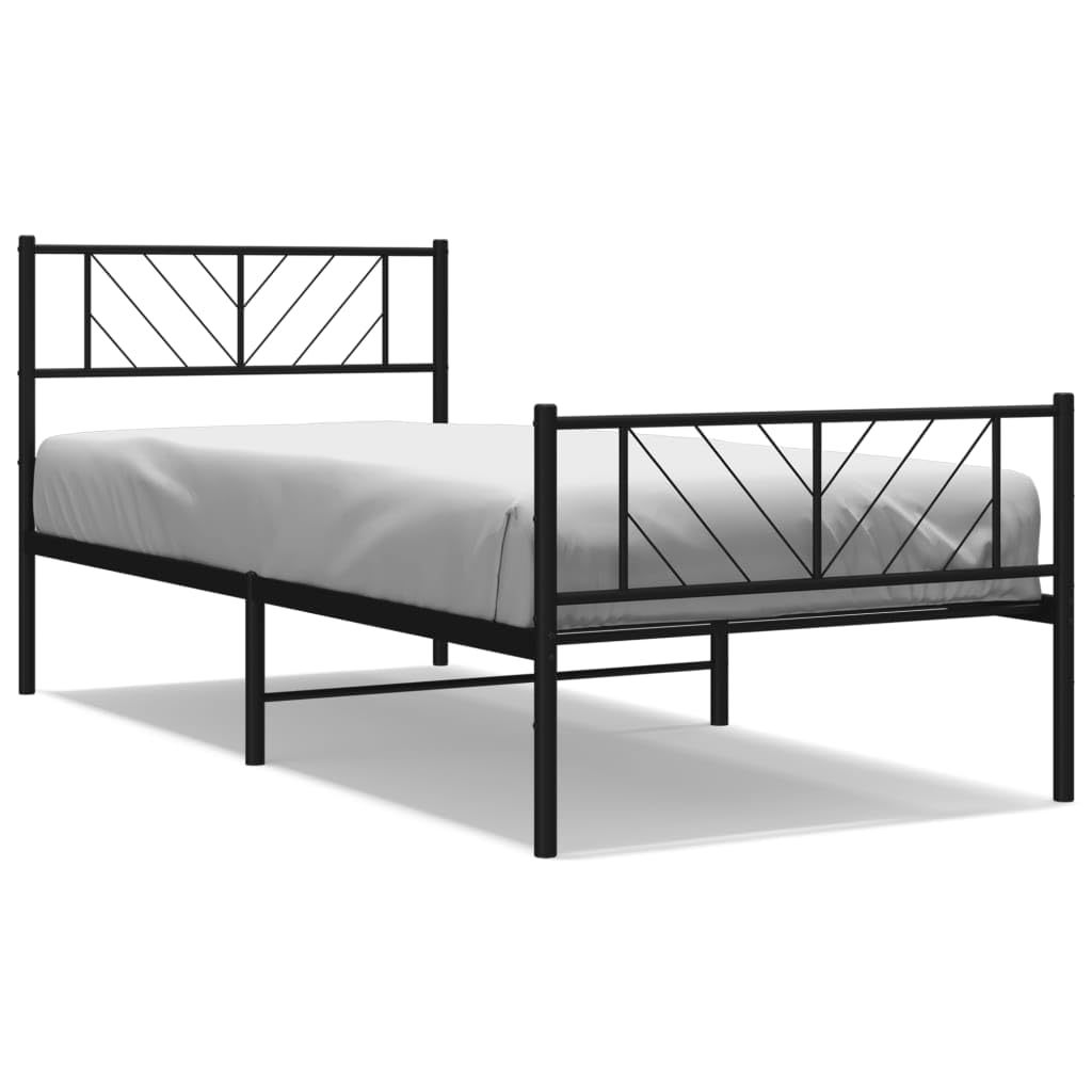 Metalowa konstrukcja z listwami Classic 80x200 cm Czarny