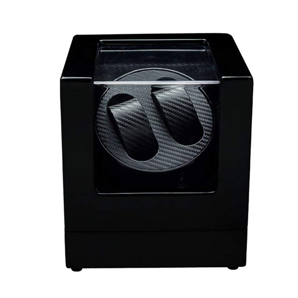 Watch winder automatic 2 watches madera estuche lujo negro expositor 6
