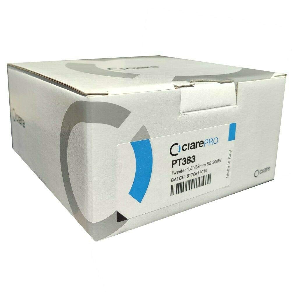 1 CIARE PT383 tweeter driver da 5,25" 13,00 cm 130 mm di diametro 120 watt rms 300 watt max impedenza 8 ohm sensibilità 94 db spl casa nero, 1 pezzo + 5 adesivi omaggio