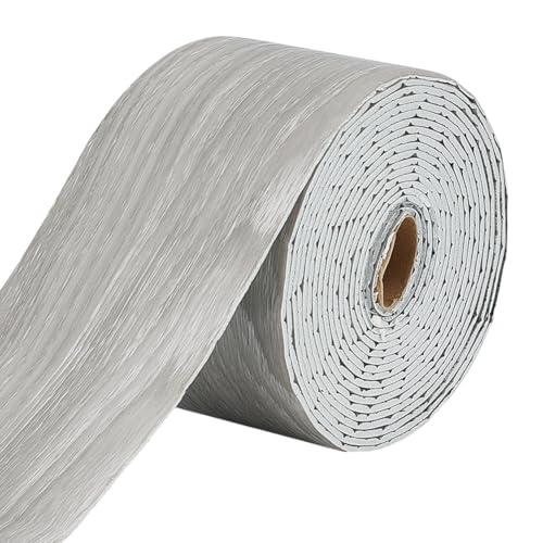 GOMAKERER - Borde de papel pintado moldeado de pared flexible de vinilo adhesivo gris claro, 100 x 2 mm, para zócalo de sala de estar y baño, decoración DIY