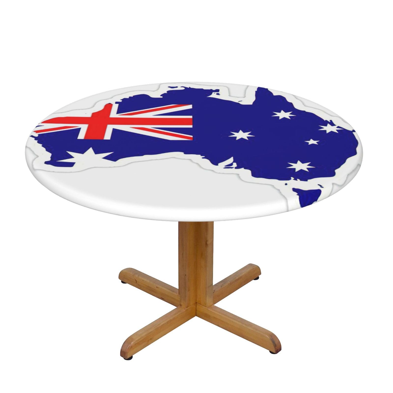 Australian Flag Map Print Oxford Wipeable Tablecloth Oil-Resistant Outdoor Table Cover Reusable Birthday Table Protector