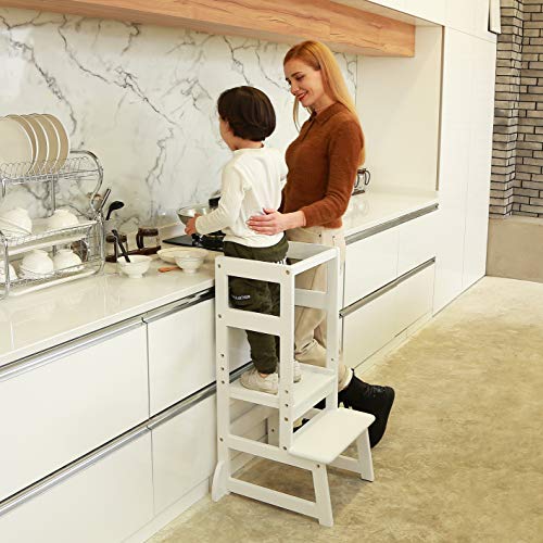 SDADI Adjustable Height Kitchen Step Stool,Kids Learning Stool,Mothers' Helper LT05W