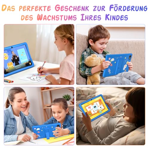 Kinder Tablet 10 Zoll, Android 16 Kinder Tablet ab 3-14 Jahre, 16GB(4+12) RAM + 64GB ROM(2TB Erweiterbar), Augenschutz HD Display… – Ansicht 8