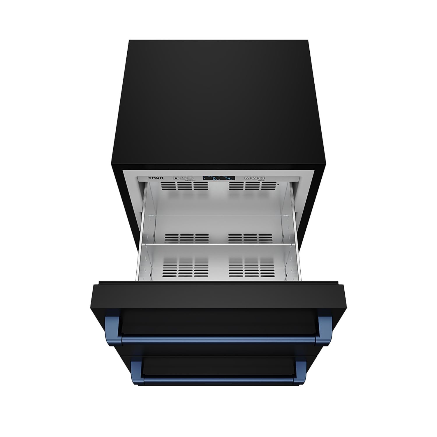 Gordon Ramsay By Thor Kitchen 24 Inch Undercounter Built In/Freestanding Drawer Freezer In Black And Blue on Fridge.com - View 5