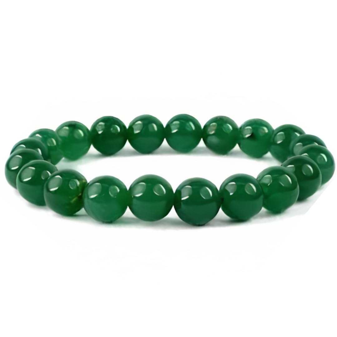 Serein Green Jade Zibu Coin with Bracelet 8 MM For Attract Money and Wealth, Abundance and Prosperity Manifestation Feng Shui Money Coin 1