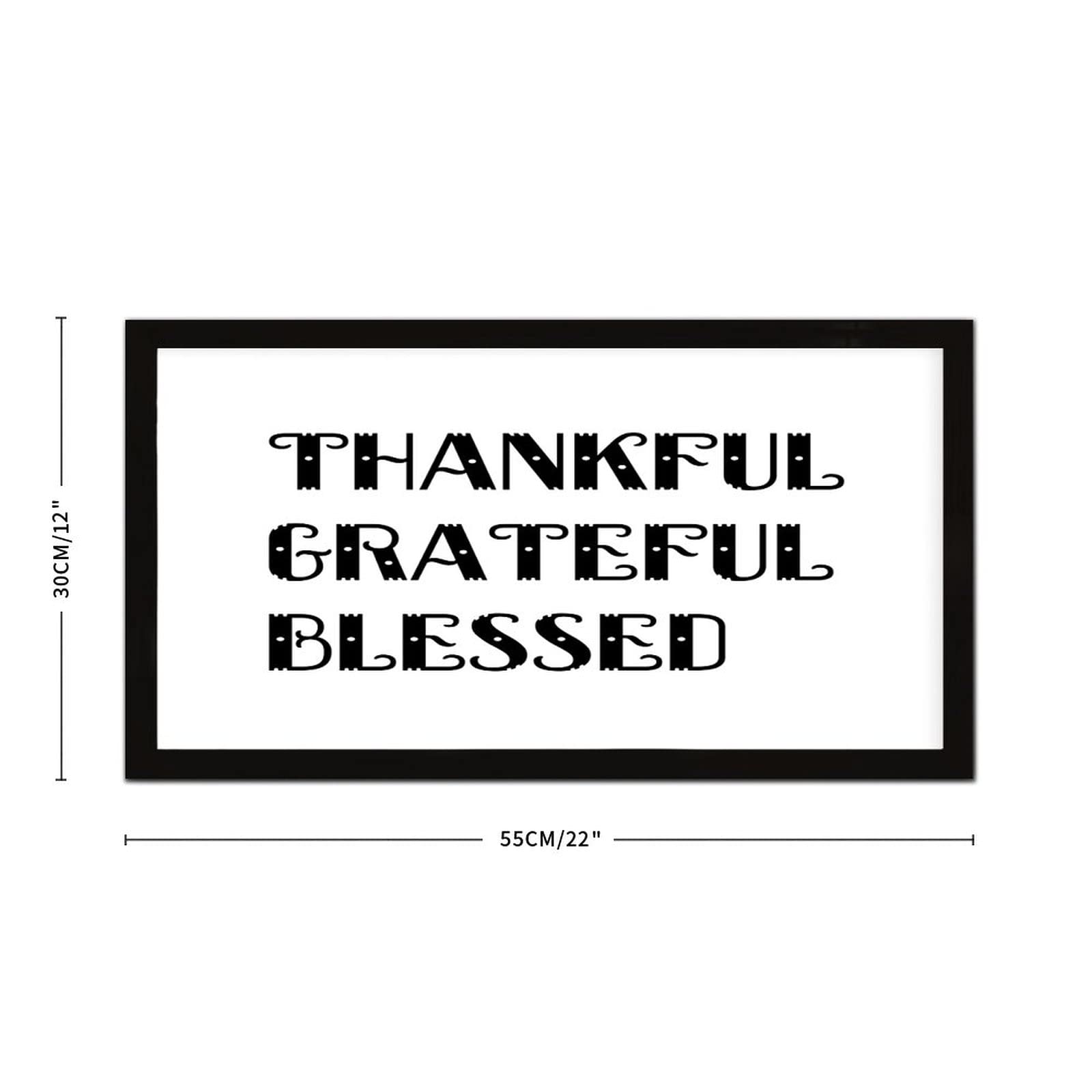 Targa in legno rustica Forever Thankful Always Grateful Abundantly Blessed in legno da parete, decorazione rustica da parete, per soggiorno, casa, caffè, uomo, grotta, 20,3 x 20,3 cm