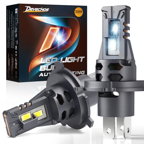 Bombillas H4 LED para coche con luces altas y bajas de 110W y kit anti error para faros delanteros