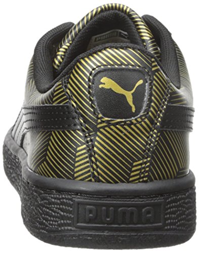 PUMA Women's Basket Classic Metal Sneaker,Black,8 B US