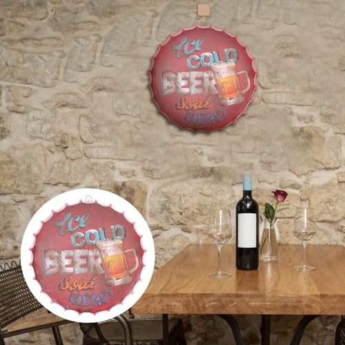Accessoire bar style rétro ABOOFAN déco murale fer vintage