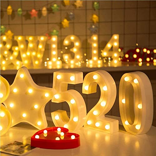 Image of Balloonistics Warm White LED Marquee Number 7 Light - 9 Inch Cordless Battery-Operated Standing Sign for 7th Birthday, Anniversary & Home Decor
