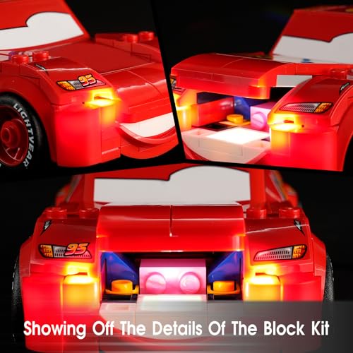 Image of LED Light for Lego 77255 Lightning McQueen Set, Light Kit Compatible with Lego 77255 Building Blocks Model, Not Included The Model Set