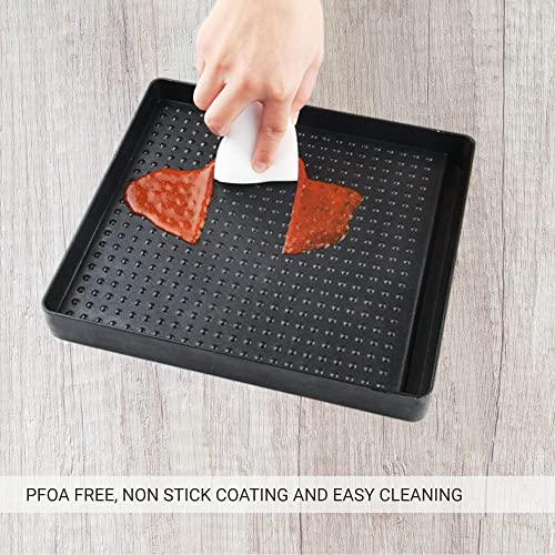 Waymult Cast Aluminum Non Stick Grill Pan For Stove Top Griddle,Korean Bbq Style Square Pan Suitable To Portable Outdoor Grill And Indoor Gas Stove Burner Cooking. #TOP5