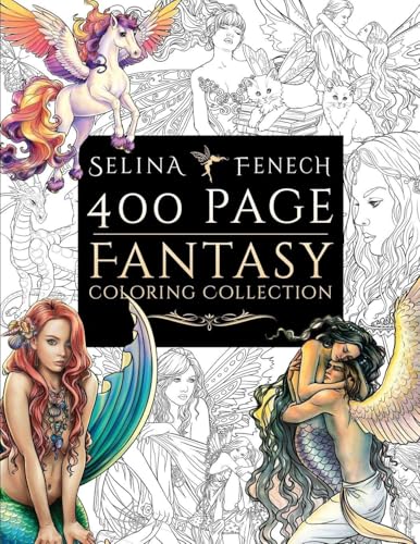 400 Page Fantasy Coloring Collection image 2